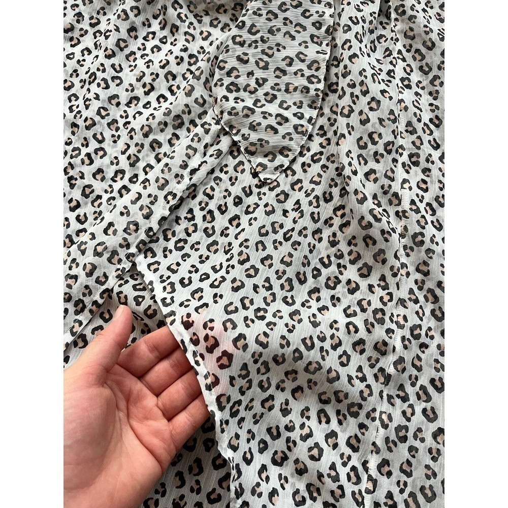 NWT Abercrombie And Fitch Sheet Cheetah Print Pull On High Low Skirt Size XS - Picture 3 of 8